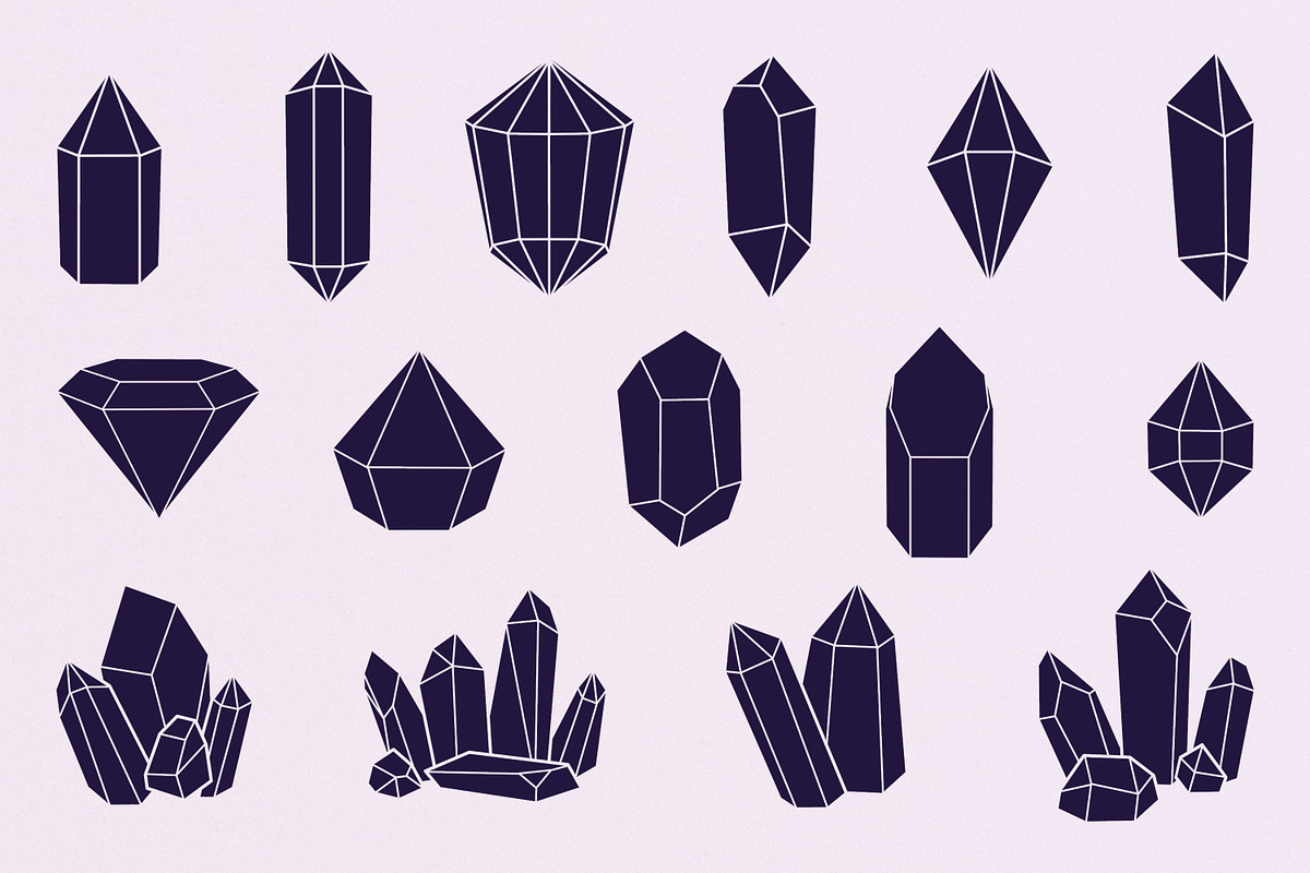 60 Crystal Procreate Stamps, a Brush Add-On by SmuffizStudio (Photo 5 of 11)