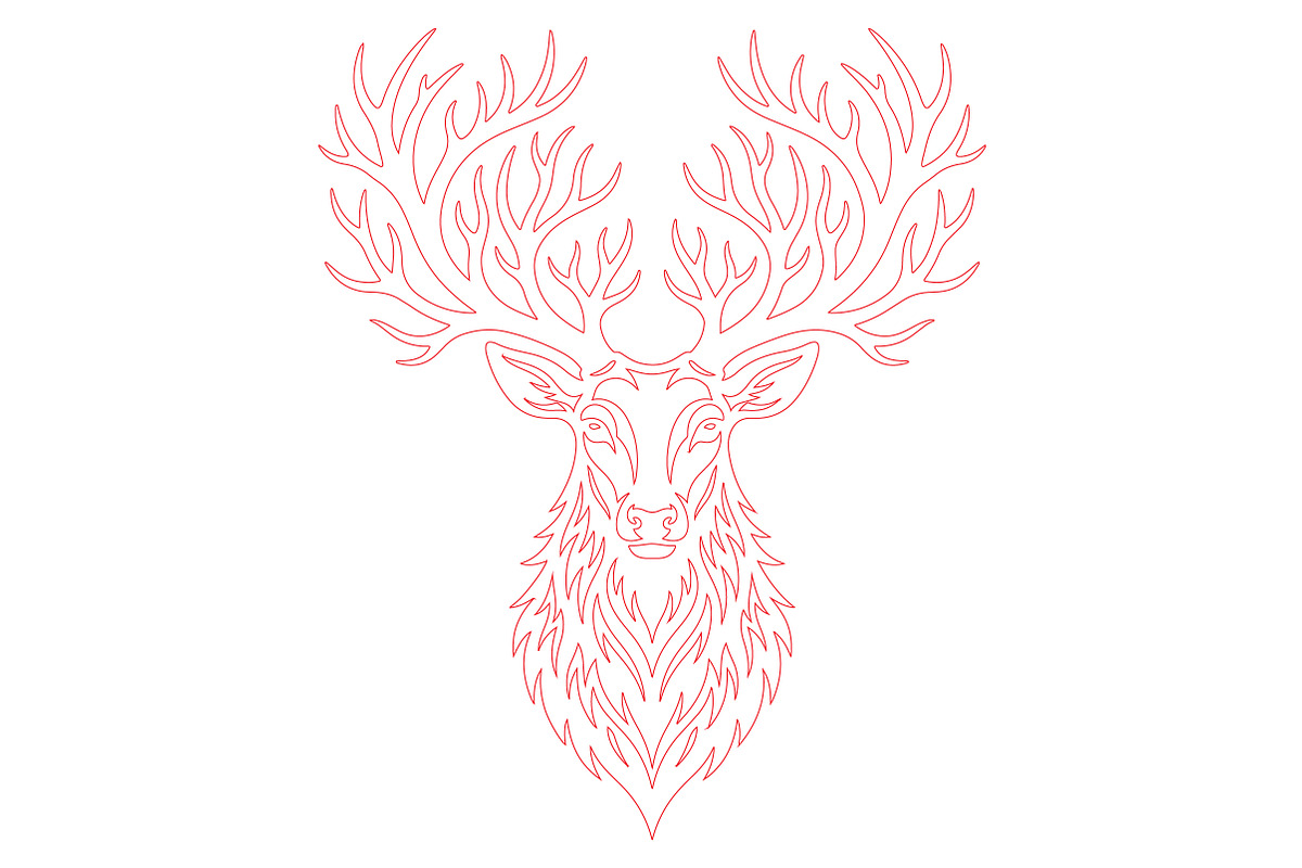 Deer Head Laser Cut SVG, an Object Graphic by DreamCafeArt (Photo 2 of 3)