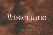 Wisteriano - Modern Serif Font, a Serif Font by Flawless And Co (Thumbnail 1 of 10)