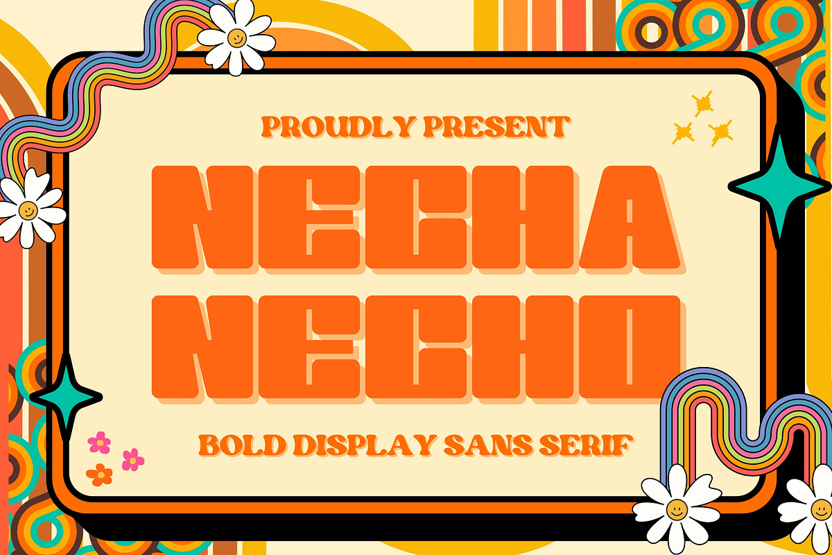 Necha Necho - Retro Bold Sans, a Sans Serif Font by Almeera Std (Photo 1 of 9)