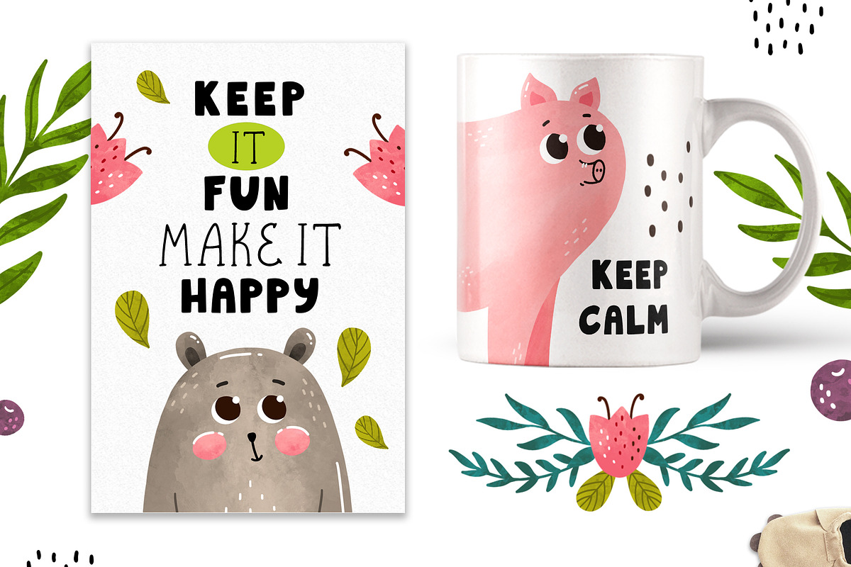 Funnybear & Funnydeer - Duo font, a Script Font by JuliyArt (Photo 9 of 11)