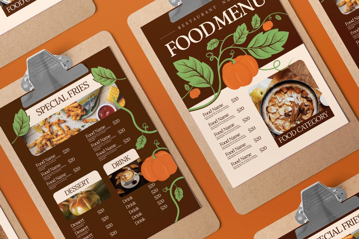 Autumn Food Menu preview 3