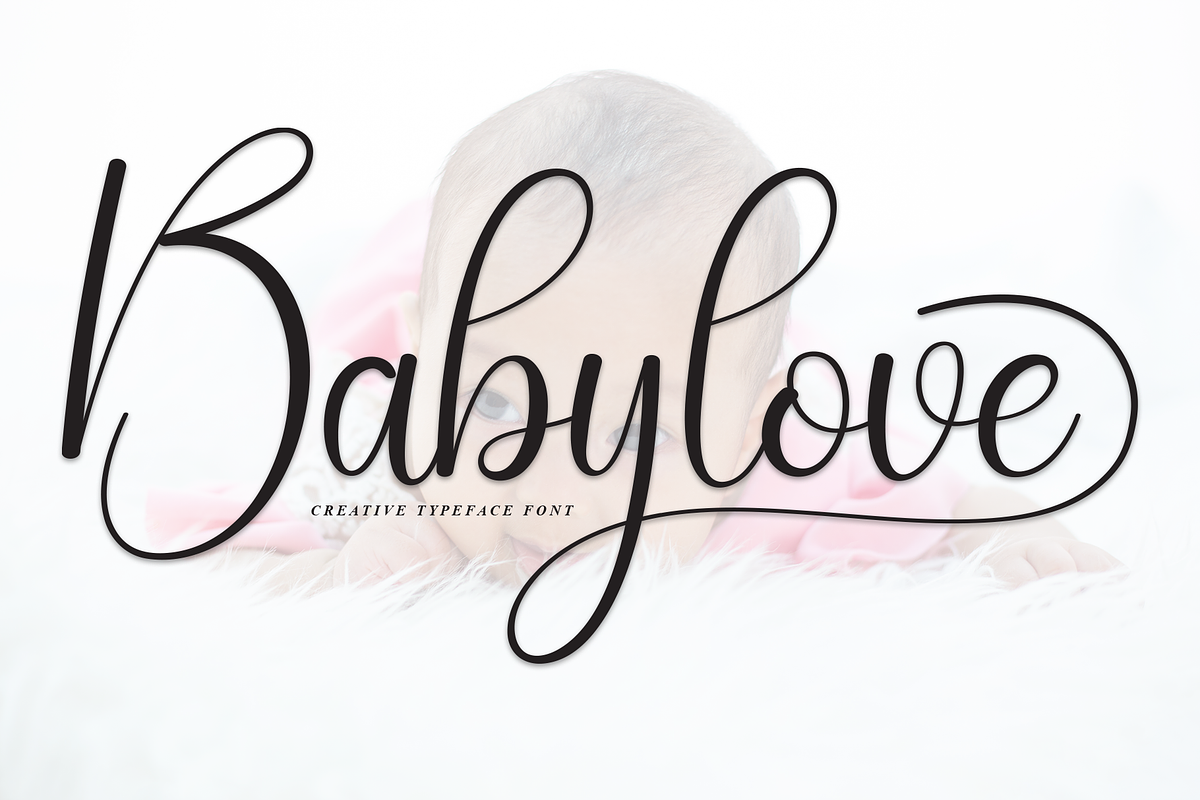 Babylove | Script Font, a Handwritten Font by Scratchones (Photo 1 of 9)