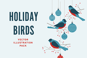 Winter Holiday Birds Pack