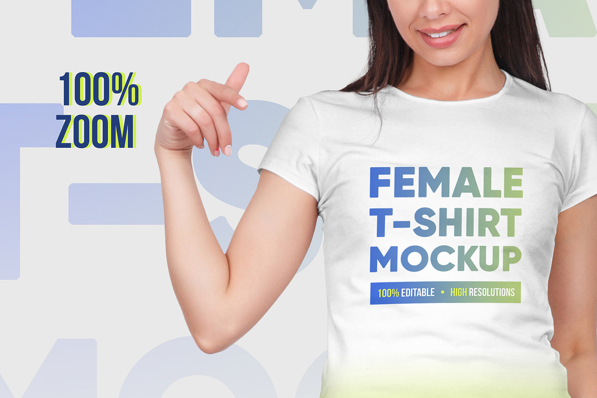 Female T-Shirt Mockups Vol 5 Part 2, a Shirt Mockup by Hi, Mock-Up! (Photo 3 of 10)