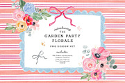 Garden Party Florals PNG Design Kit, a Decorative Illustration by Essem Creatives (Thumbnail 1 of 11)