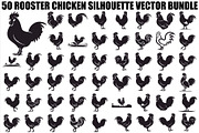 Rooster Chicken Silhouette Vector Bu, an Illustration by Designs_River (Thumbnail 1 of 51)