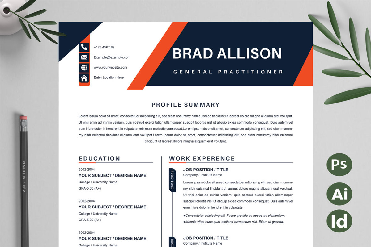 New Modern CV | Resume Template, a Resume Template by Attractive Resume (Photo 1 of 3)