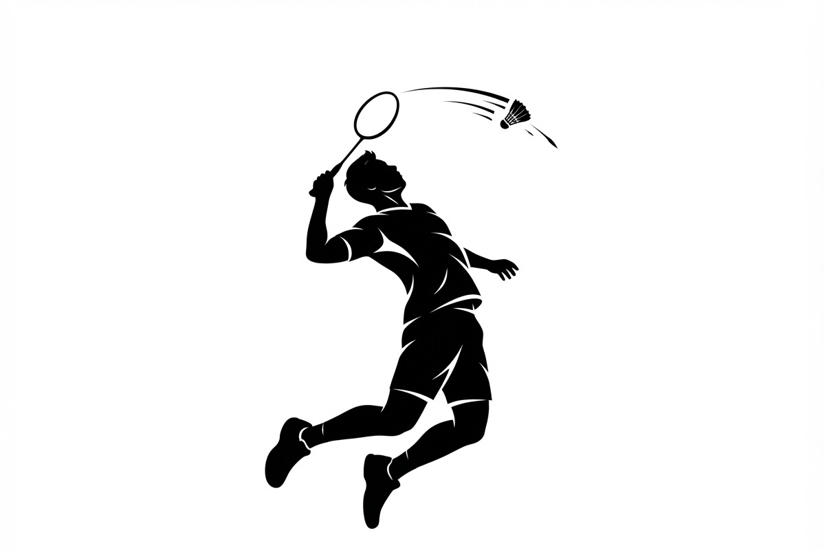60 Badminton Player Smash Silhouette, a Person Illustration by Amazin_art (Photo 25 of 37)