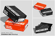 Sneakers Box Mockup, a Packaging Mockup by Unerispace (Thumbnail 1 of 5)