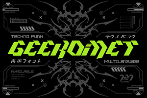 Geekomet | Techno Punk Display Font