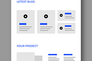 UI Website Wireframe Layout Kit, a Wireframe Template by MightyDesign (Thumbnail 3 of 10)