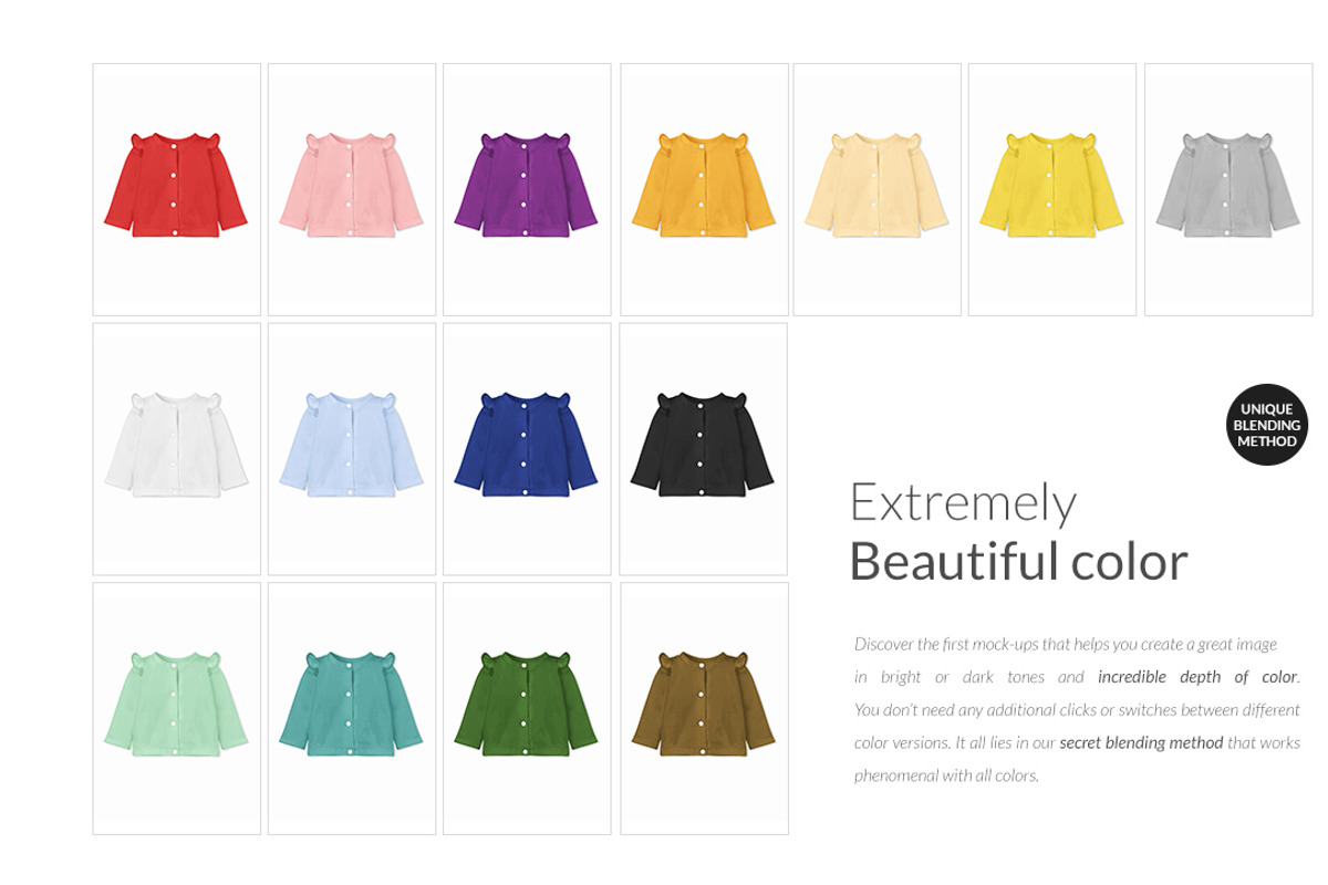 Baby Cardigan with Flounces Mock-up, a Hoody Mockup by Mocca Mockups Store (Photo 14 of 18)