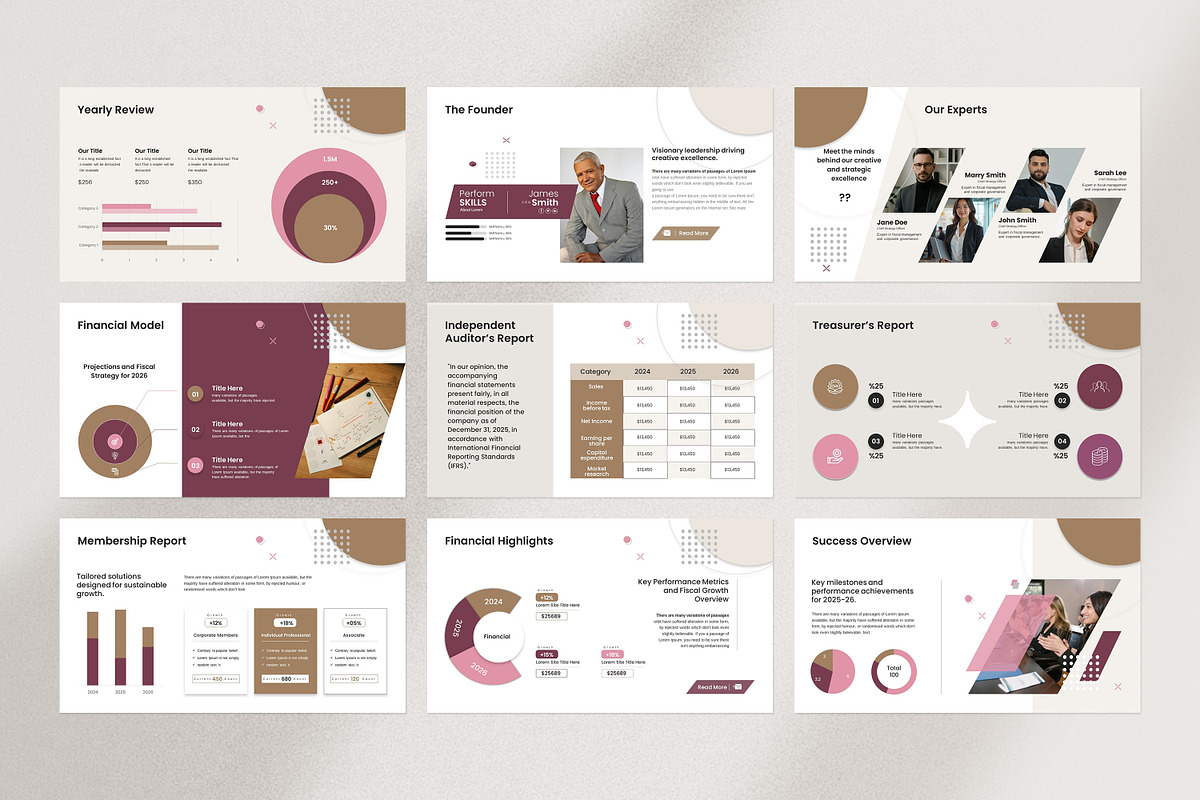 Annual Report Presentation Template, a Presentation Template by Slide_Genius1 (Photo 7 of 8)