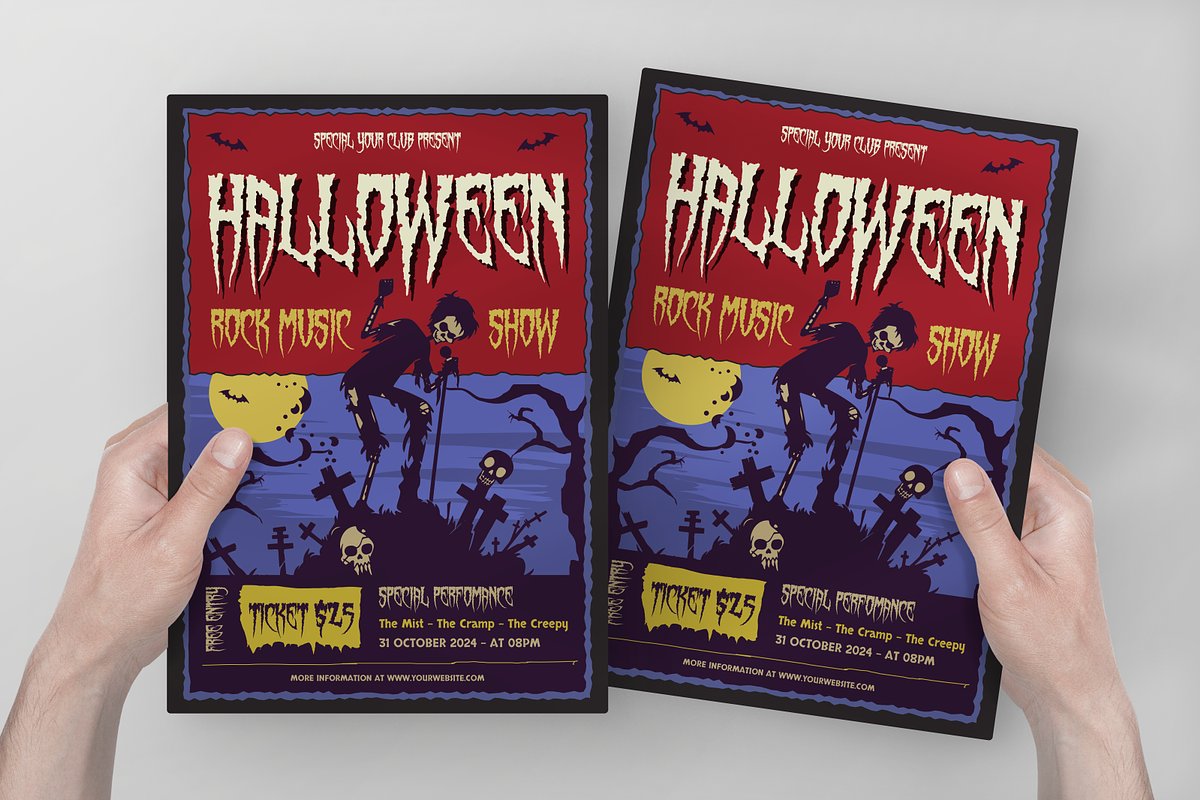 Halloween Rock Music Show Flyer, a Flyer Template by Annora Studio (Photo 4 of 5)