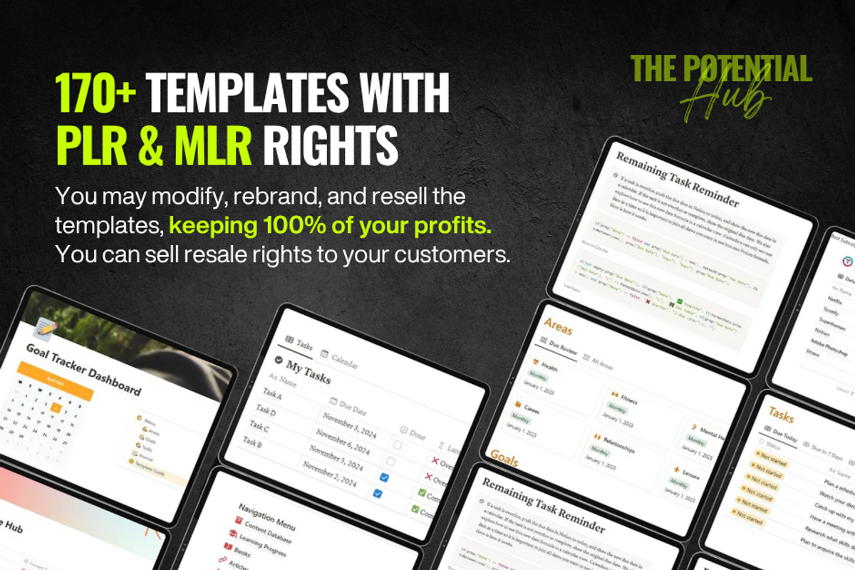 175+ No B.S Premium Notion Bundle, a Templates & Theme by ThePotentialHub (Photo 7 of 8)