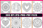 Christmas Mandala- Coloring Book, a Decorative Illustration by Ink Gallery (Thumbnail 2 of 5)
