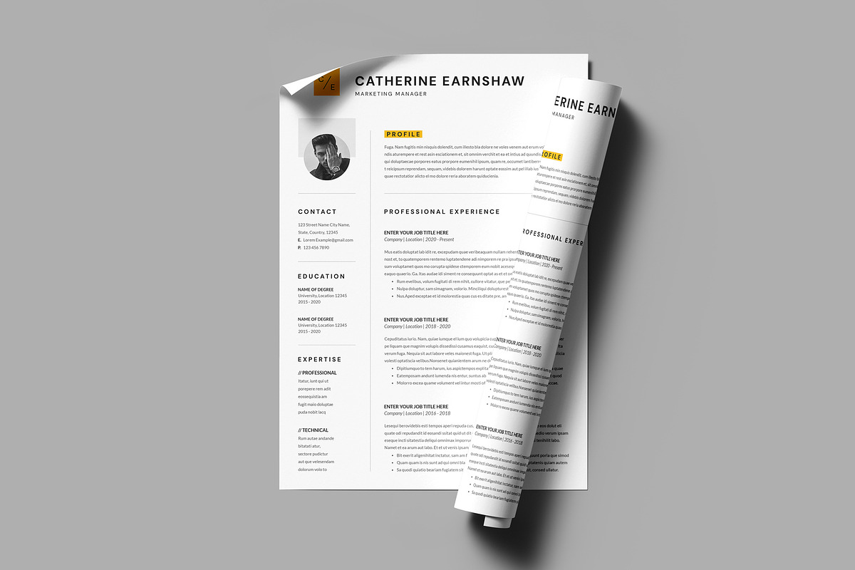 Marketing Manager Resume Template, a Resume Template by PixelStudio (Photo 4 of 9)