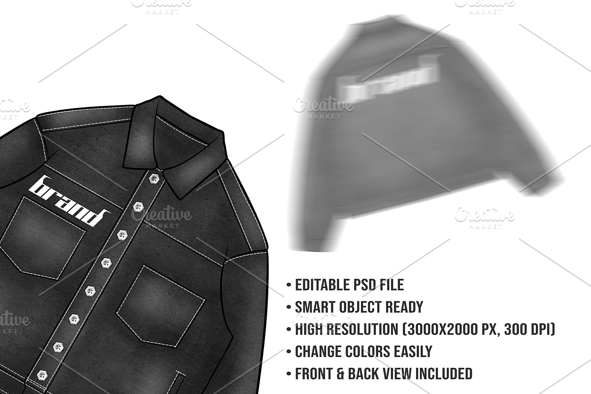 Jacket Mockup PSD | Editable, a Hoody Mockup by std.badboy (Photo 3 of 4)