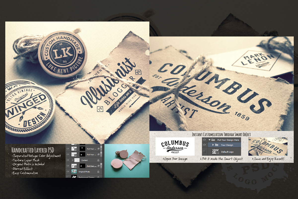Vintage Logo Mock Up Set Volume 1, a Product Mockup by Yusof Mining (Photo 5 of 5)