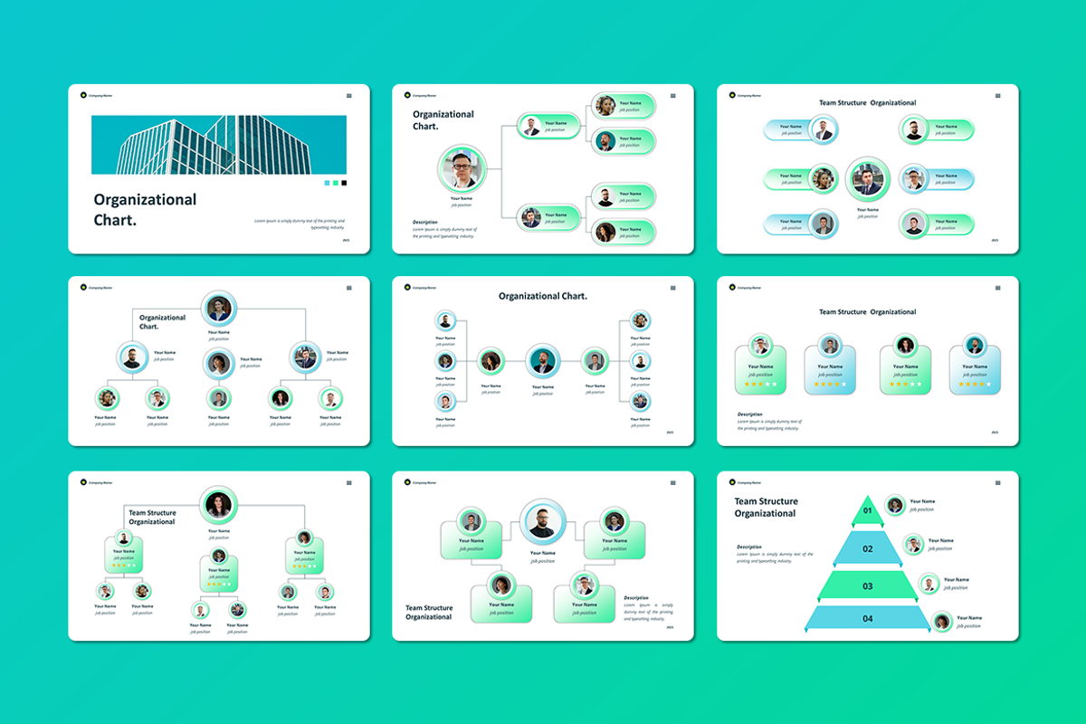 Organizational Chart - Keynote, a Presentation Template by QR Design Studio (Photo 2 of 3)