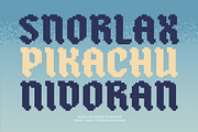 Sky Citizen - Pixelated Blackletter, a Sans Serif Font by Typia Nesia (Thumbnail 5 of 11)