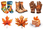 Cozy Fall Autumn Watercolor Clipart, an Illustration by Daily.Designs (Thumbnail 5 of 5)