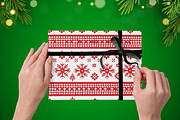 Red & White Nordic Christmas, a Pattern Graphic by Pattern Whimsy (Thumbnail 6 of 10)