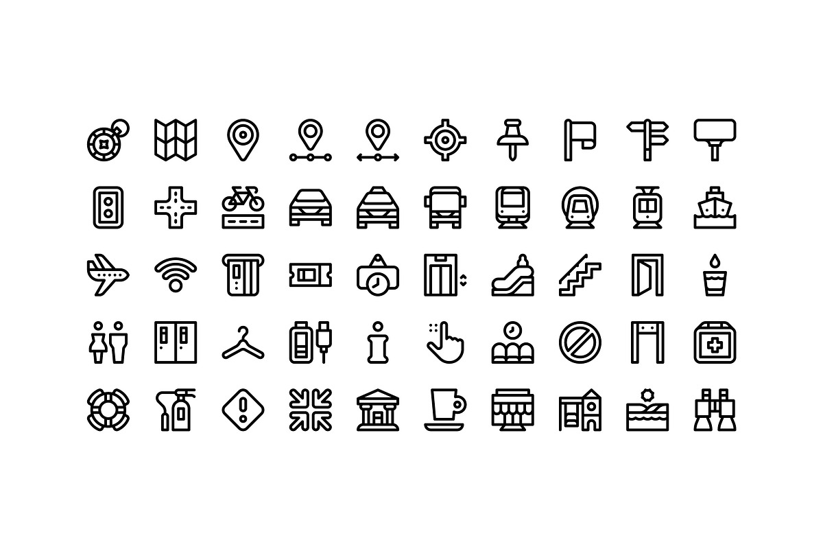 50 Wayfinding Icons, an Icon by Side Project (Photo 2 of 7)