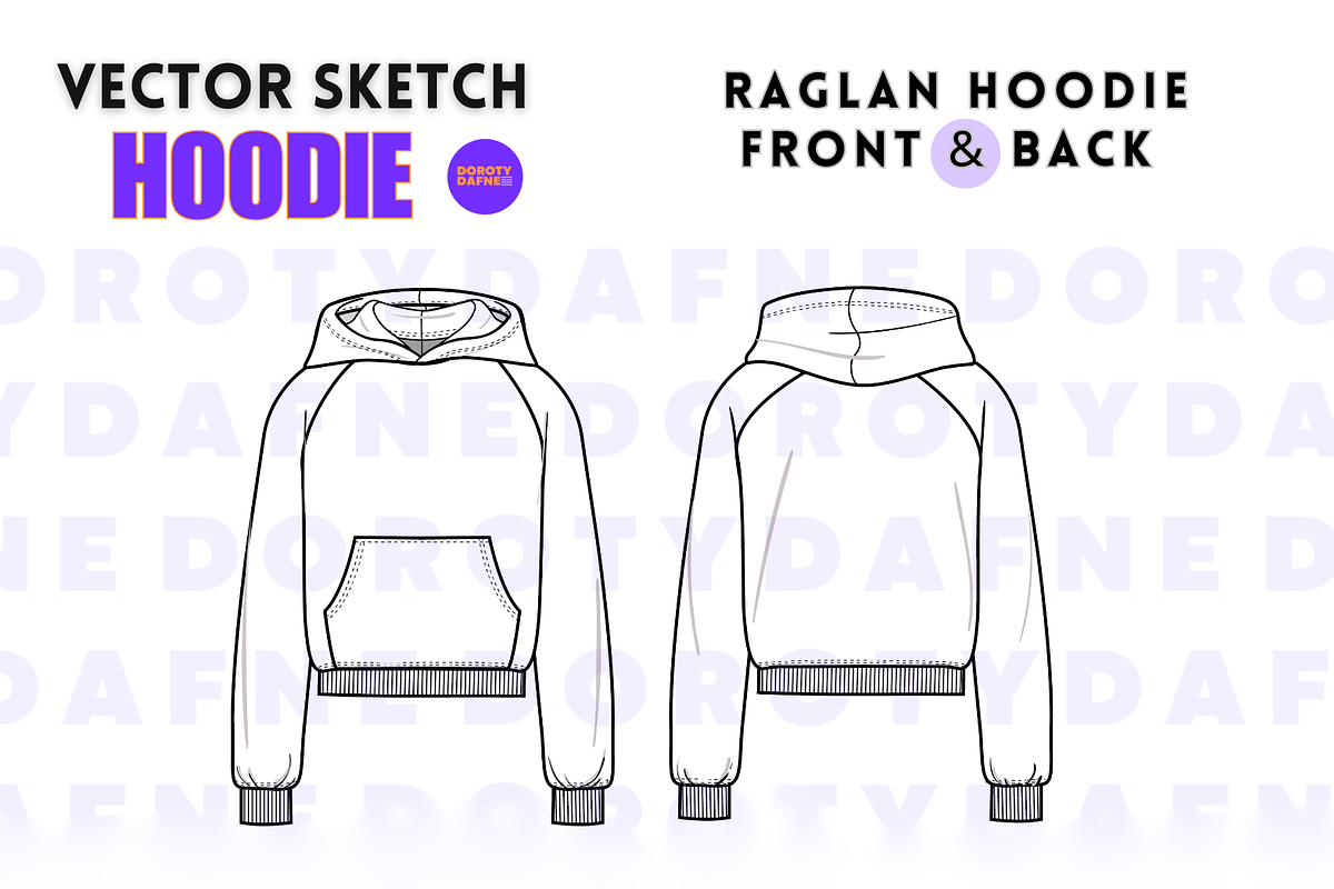 Raglan Hoodie, an Apparel Mockup by Doroty Dafne Designs (Photo 2 of 7)