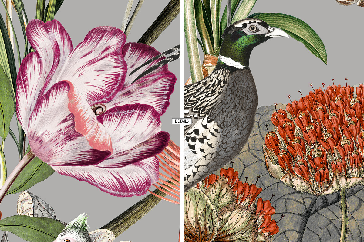 Antique Plumage – Botanical Pattern, a Pattern Graphic by YARROO (Photo 4 of 10)