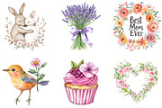 Hand-Painted Mother's Day Watercolor, a Seasonal Illustration by DreamArtGraphic (Thumbnail 3 of 4)