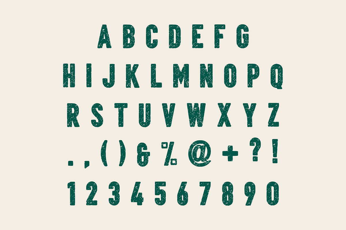 Bold Limited Distressed, a Sans Serif Font by Fourteen Letter (Photo 6 of 6)