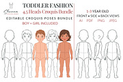 Toddler Fashion Croquis Bundle, a Person Illustration by Shorena Fashion Draws (Thumbnail 1 of 13)