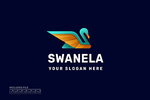 Swan Gradient Colorful Vector Logo, a Branding & Logo Template by yuanesei