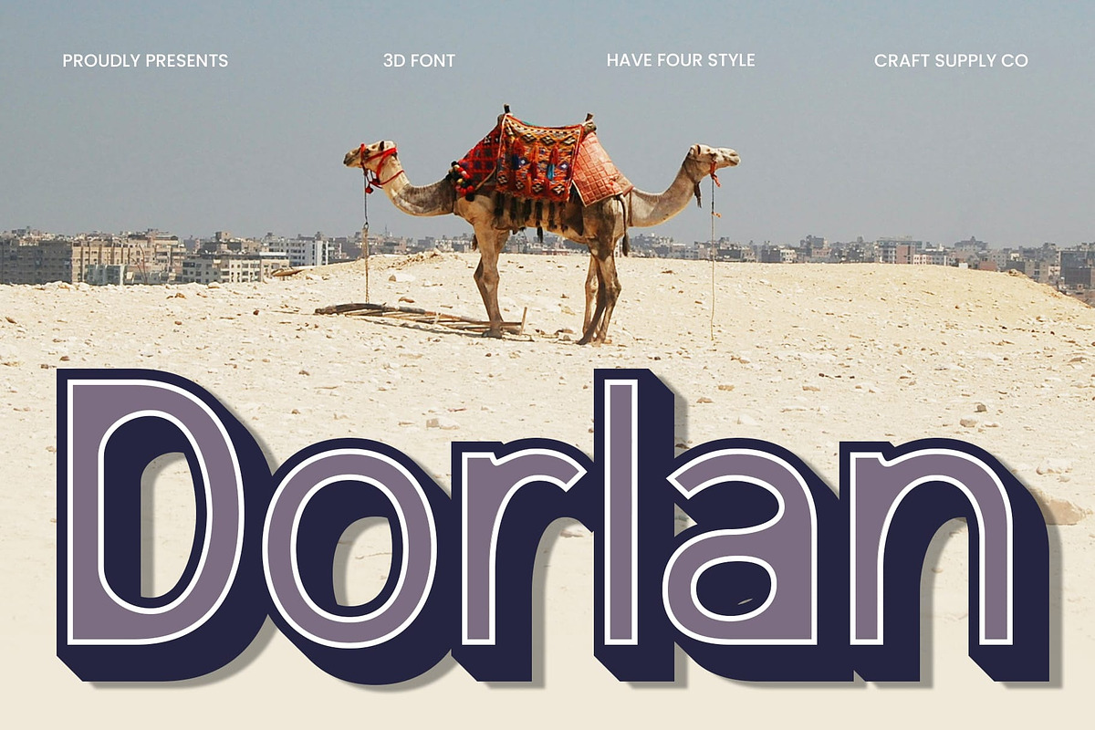 Dorlan 3D, a Sans Serif Font by Craft Supply Co. (Photo 1 of 8)