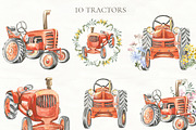 Wild Grasses and Tractor, watercolor, an Illustration by Love Watercolor Store (Thumbnail 5 of 8)