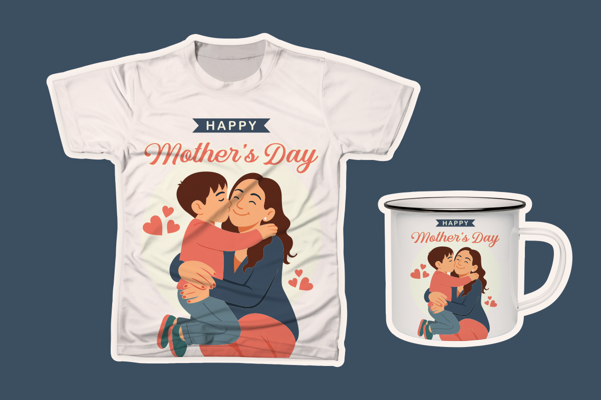 Happy Mother's Day Huge Her Boy, a Person Illustration by Mangustudio (Photo 2 of 3)