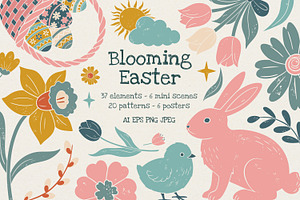 Spring Easter Clipart Collection, an Illustration by Hanna's ArtLab