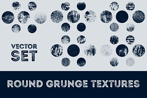 Vector grunge round textures set., a Texture Graphic by PoPaShop