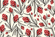 Hand Drawn Patterns with Flowers, a Pattern Graphic by Art's and patterns (Thumbnail 7 of 7)