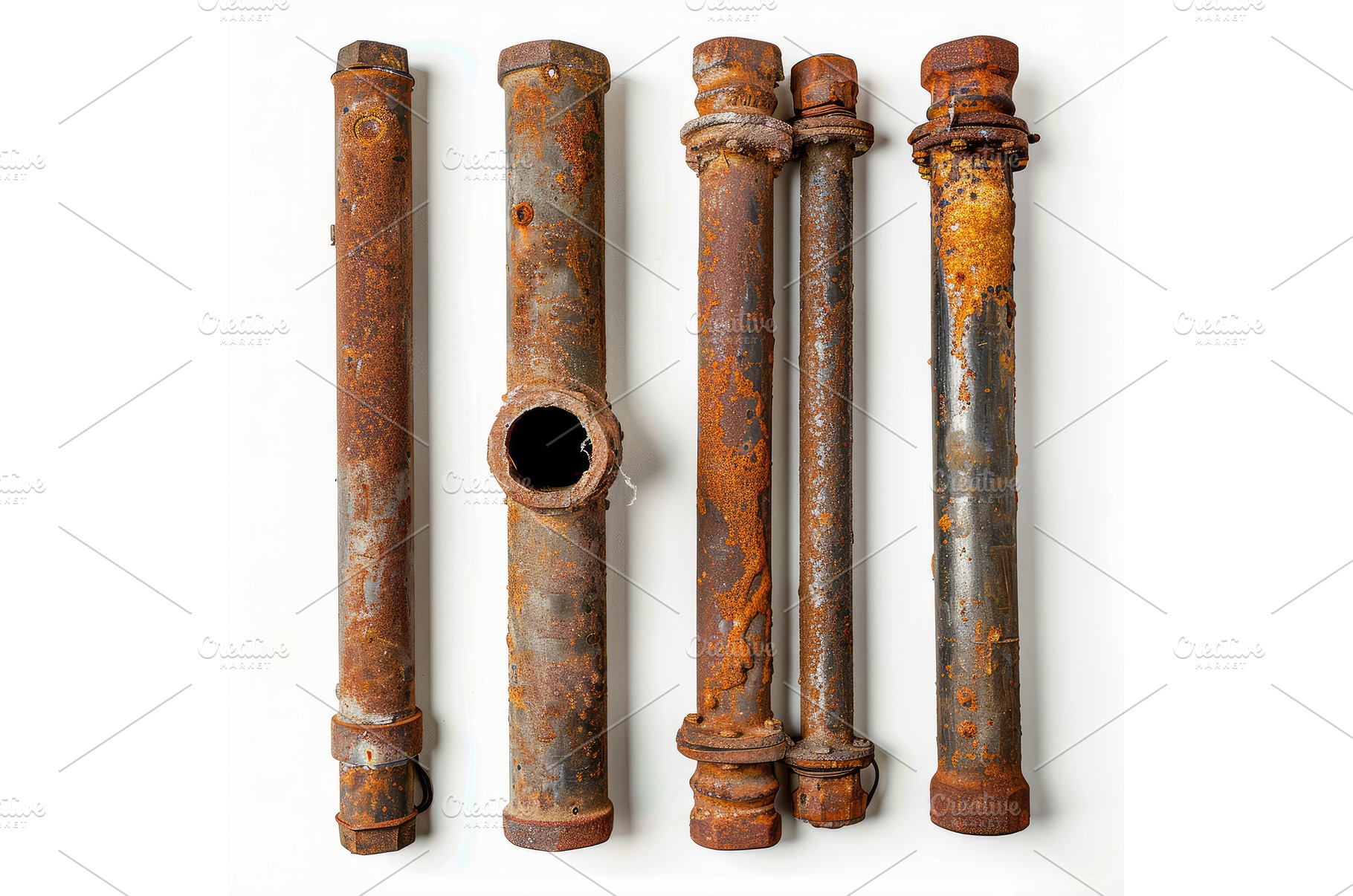 Rusty metal pipes showing corrosion, a Background Photo by Ylivdesign