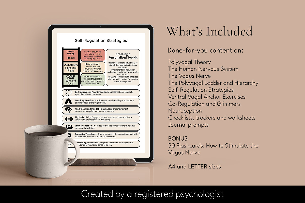 Polyvagal Theory Therapy Tool Canva, a Design Template by Miri Campbell (Photo 4 of 10)