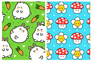 Cute kawaii pattern bundle, a Pattern Graphic by Slavko Kahovsky (Thumbnail 3 of 9)