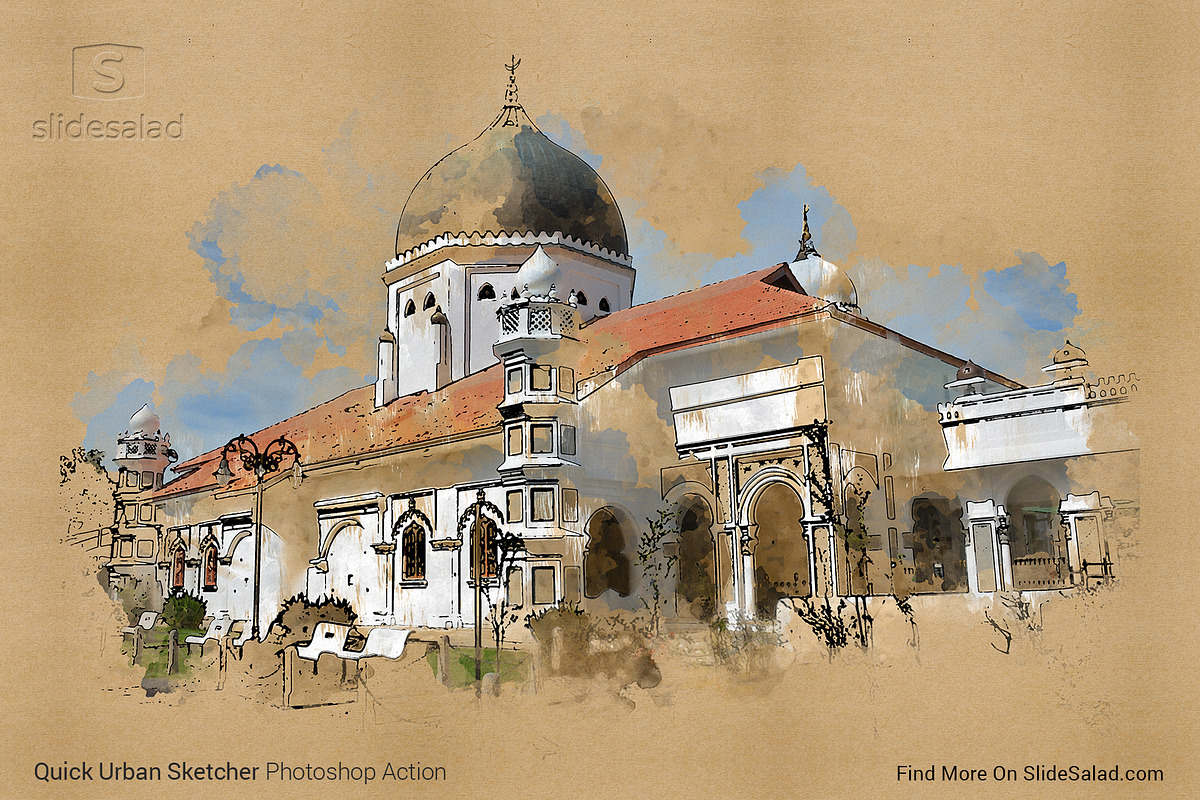 Urban Sketcher Photoshop Action, an Action Add-On by SlideSalad (Photo 25 of 31)