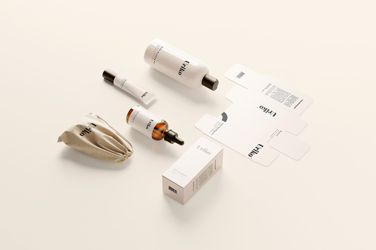 Uriko - Cosmetic Branding Kit, a Packaging Mockup by pmvch (Photo 24 of 26)