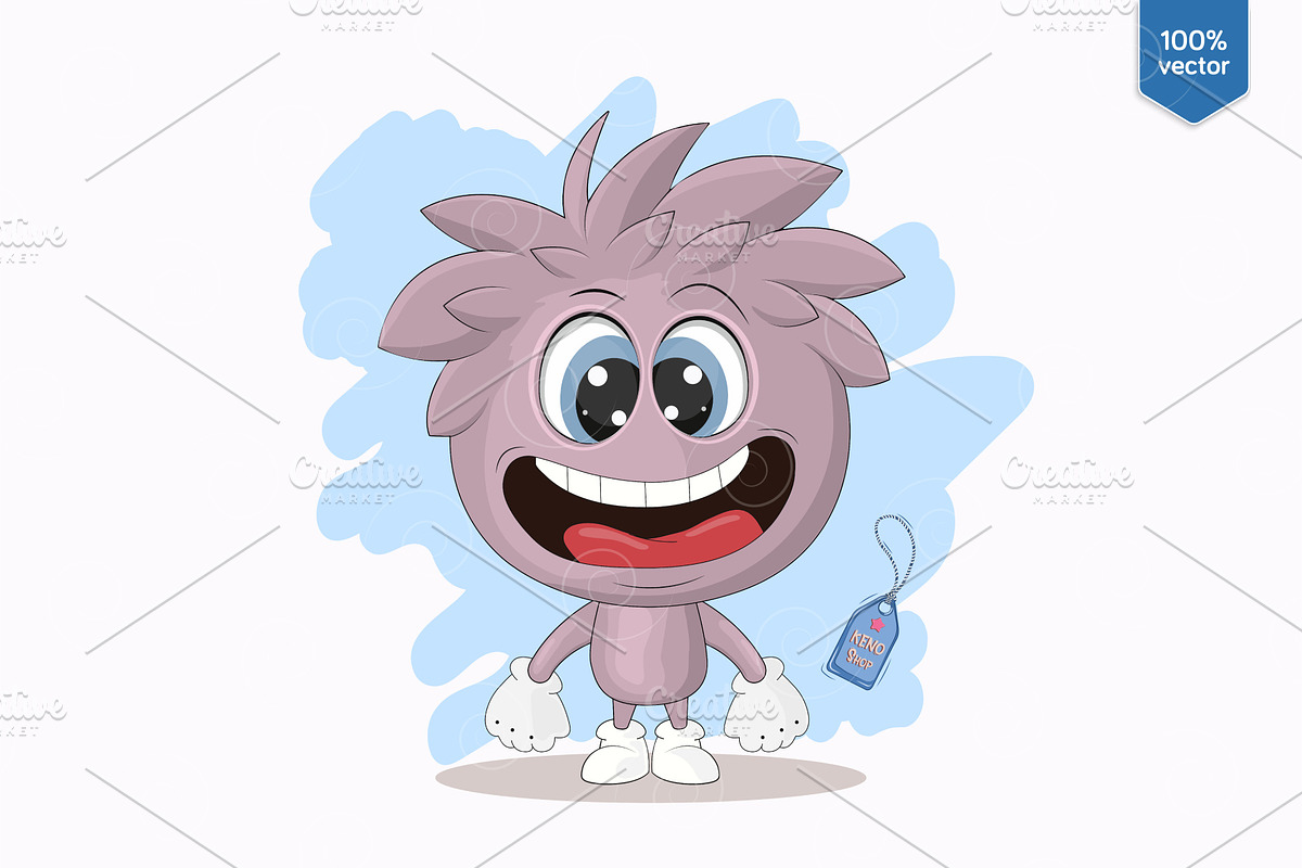 Crazy Cartoon Boy. Tshirt, PNG., a Person Illustration by KENO Mascots (Photo 2 of 3)