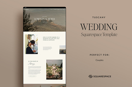 Tuscany Wedding Website Template, a Squarespace Template by Avelã Creative