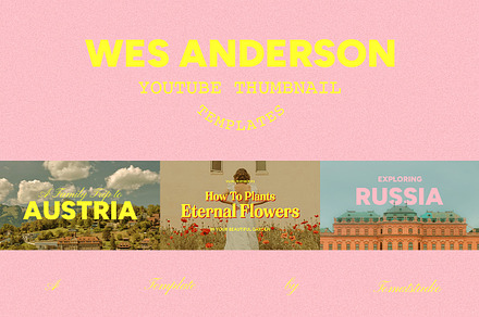 Wes Anderson StyleY YT Thumbnails, a Social Media Template by tomatstudio