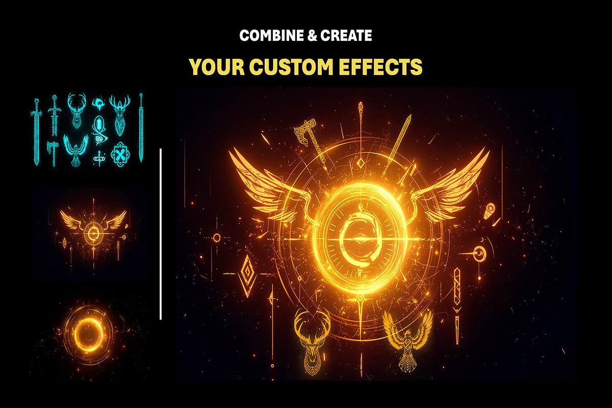 240+ Magic Hieroglyph Overlay Effect, an Object Graphic by Mikel Blazgad (Photo 6 of 11)